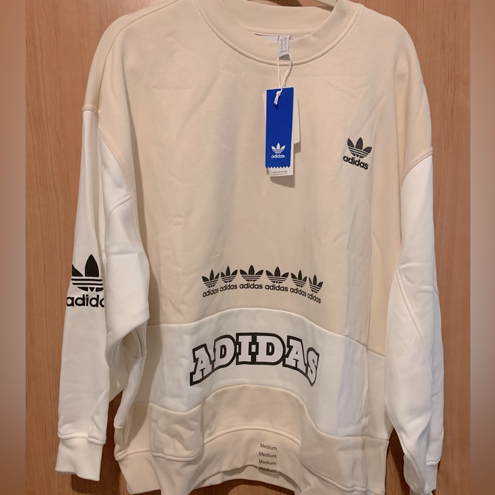 Cream adidas tracksuit - Picture 1 of 3